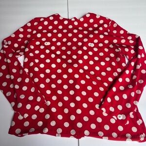 Vintage Liz Claiborne Women’s Red & White Polka Dot Top Siza 4